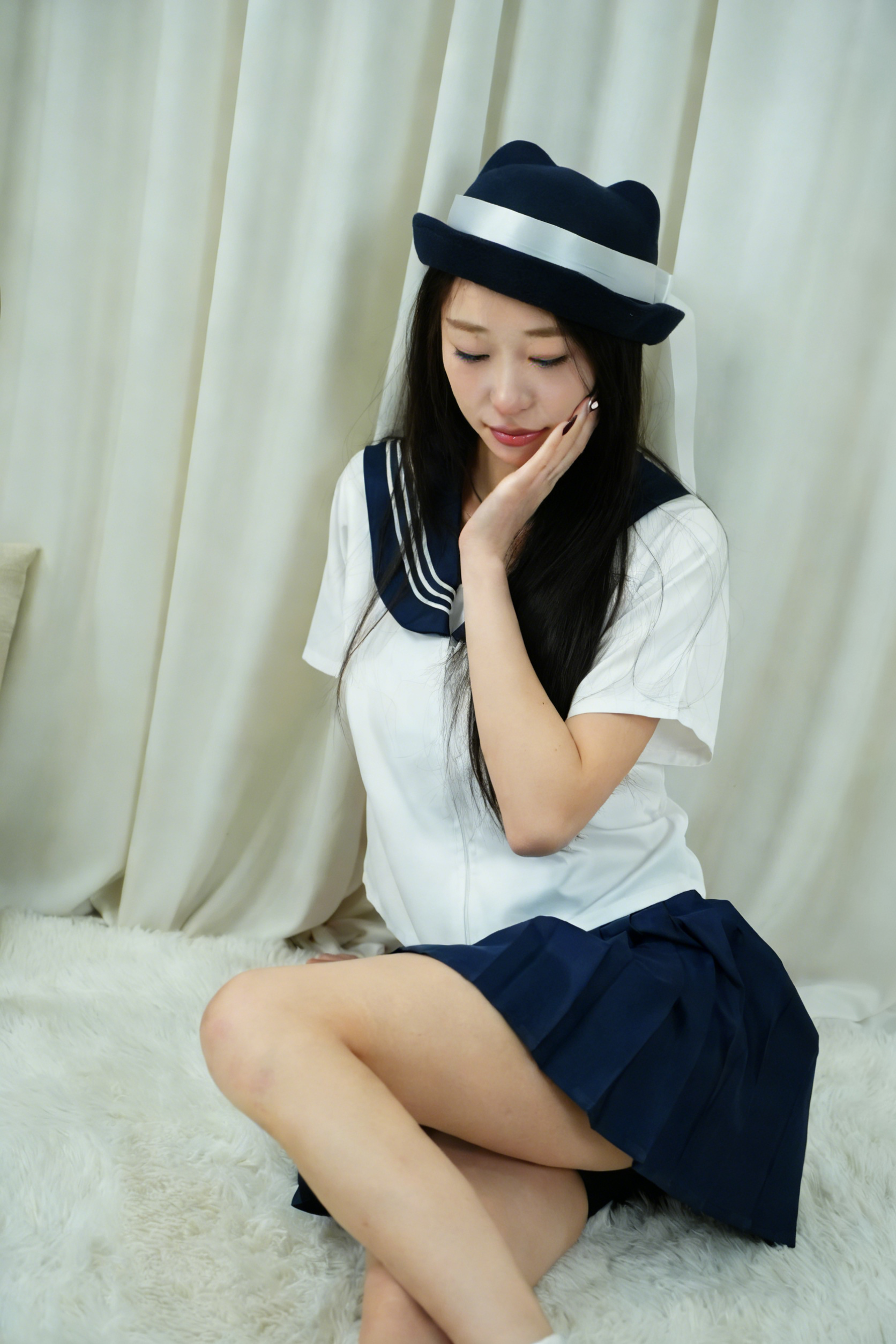 图片[3]-735期 小贝水手服白袜-觅影