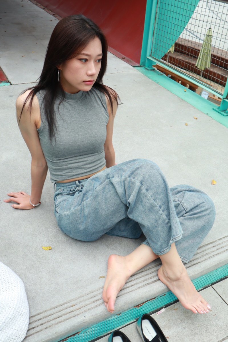 户外牛仔裤丝船袜-觅影