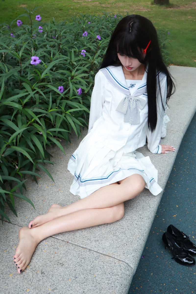 户外水手服白袜-觅影